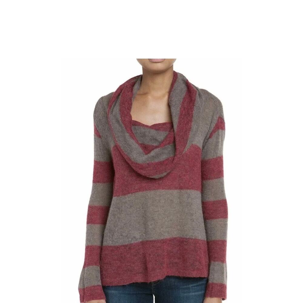Free People Lulu Rugby Striped Cowl Neck Sweater Alpaca Blend
Size Small